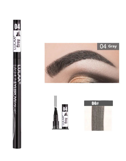 Load image into Gallery viewer, 4 Fork Makeup Eyebrow Pen Waterproof 4D Brown Eyebrow Tint Tattoo Cosmetic Long Lasting Natural Make up Eye Brow Pencil
