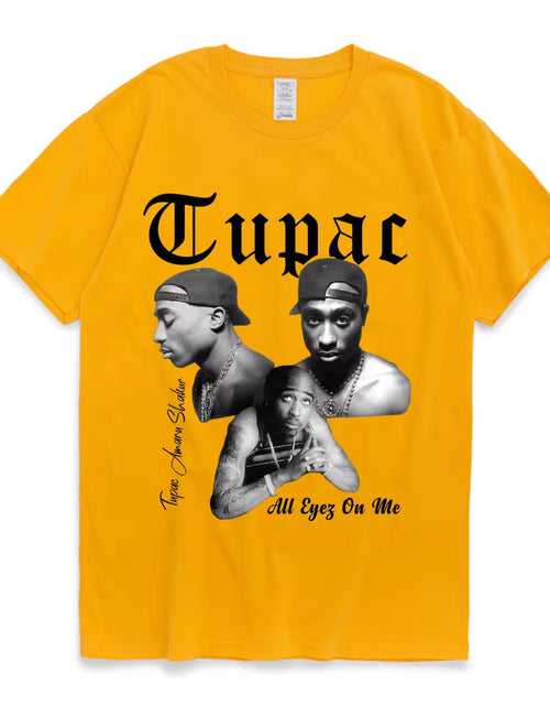 Load image into Gallery viewer, Rapper Tupac 2Pac Graphic T Shirt Fashion High Quality Short Sleeves T-Shirts Oversized Hip Hop Streetwear Men&#39;S Cotton T-Shirt
