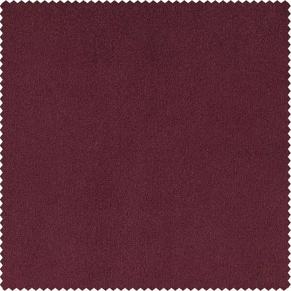 Crimson Rust Velvet Solid 50 In. W X 96 In. L Lined Rod Pocket Blackout Curtain