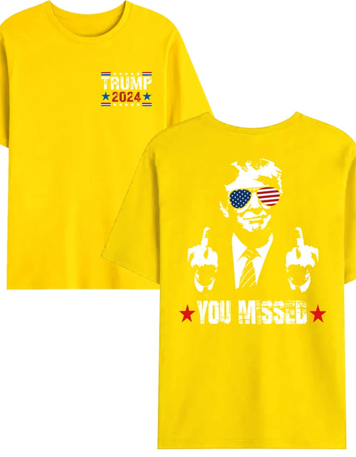 Load image into Gallery viewer, You Missed Trump 2024 US American Flag T-Shirt, Trump 2024 T-Shirt, Trump Shirt Trump You Missed Tshirt
