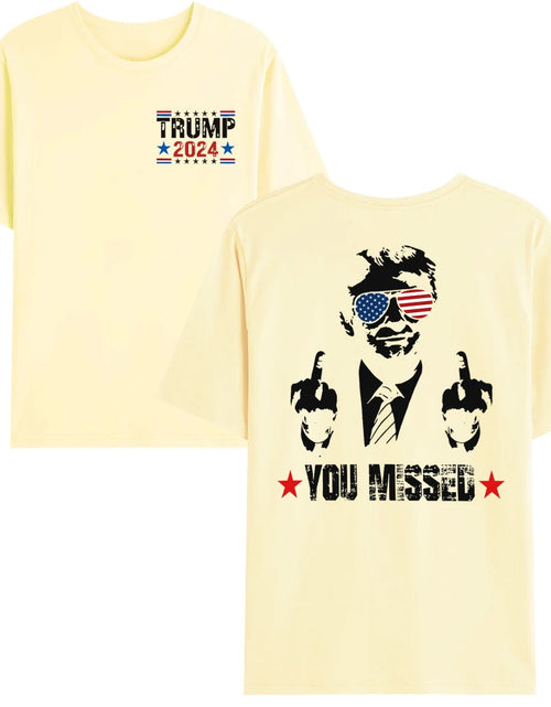 Load image into Gallery viewer, You Missed Trump 2024 US American Flag T-Shirt, Trump 2024 T-Shirt, Trump Shirt Trump You Missed Tshirt
