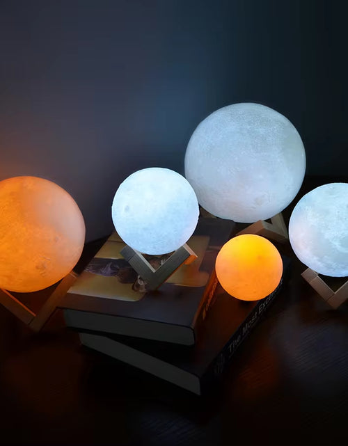 Load image into Gallery viewer, Dropship 3D Print Rechargeable Moon Lamp LED Night Light Creative Touch Switch Moon Light for Bedroom Decoration Birthday Gift
