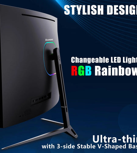 27Inch 165Hz Curved Gaming Monitor, 1440P 144Hz Gaming Monitor, QHD 2K(2560X1440) PC Monitor, LCD Computer Monitor for Laptop with 2 Speaker&Backlight, 1Ms Freesync, Metal Base, DP&HDMI