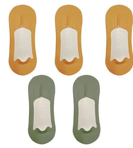 5Pairs Men'S Socks Cotton Breathable Summer Ultra-Thin No Show Ice Silk Sock Silicone Non-Slip Bottom Absorb Sweat Men Boat Sock