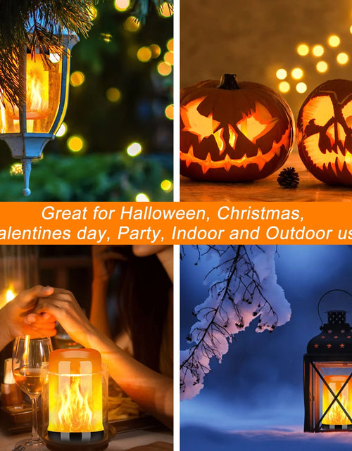 Load image into Gallery viewer, Upgraded LED Flame Light Bulb, 4 Modes Fire Flame Light Bulbs with Upside down Effect, E26 Base Flickering Light Bulbs for Halloween, Party, Outdoor, Indoor, Halloween Decor (2 Pack)
