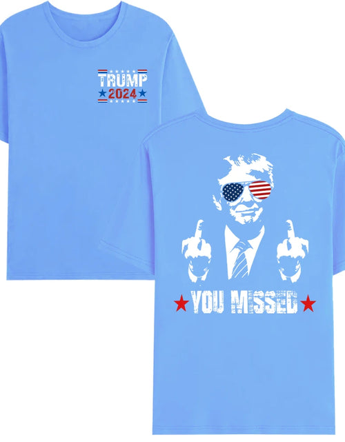 Load image into Gallery viewer, You Missed Trump 2024 US American Flag T-Shirt, Trump 2024 T-Shirt, Trump Shirt Trump You Missed Tshirt
