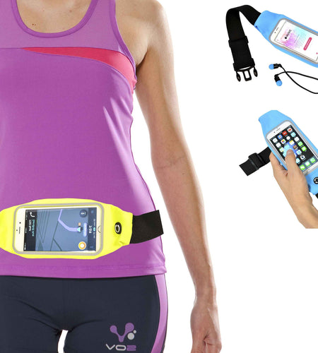 Sport Belt, Colorful Fitness Running Waterproof Waist, Adjustable Belt, Adults, Neon Green