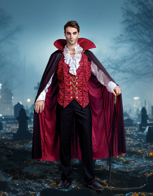 Load image into Gallery viewer, Halloween Vampire Costume Set for Adult Halloween Costumes Party Fancy Dress-Up
