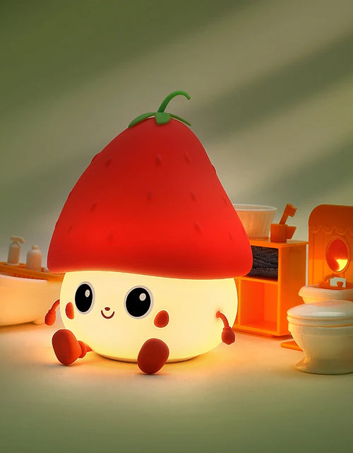 Load image into Gallery viewer, Cute Pumpkin LED Night Light Cartoon Silicone Lamp USB Rechargeable Timing Sleeping Lamp Bedroom Decoration for Children
