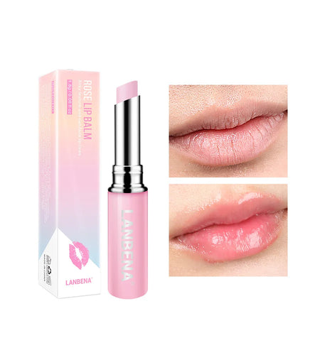 Chameleon Lip Balm Hyaluronic Acid Rose Moisturizing Natural Nourishing Smoothing Lip Lines Long-Lasting Lip Care