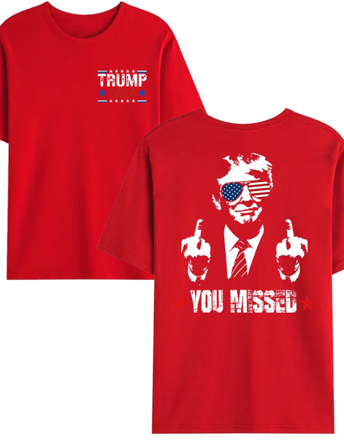 Load image into Gallery viewer, You Missed Trump 2024 US American Flag T-Shirt, Trump 2024 T-Shirt, Trump Shirt Trump You Missed Tshirt
