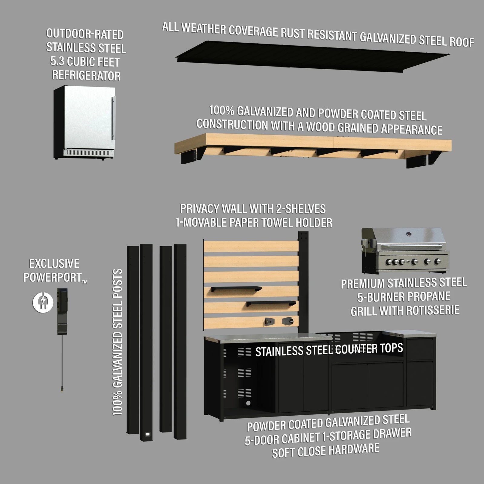 Fusion Flame Outdoor Kitchen