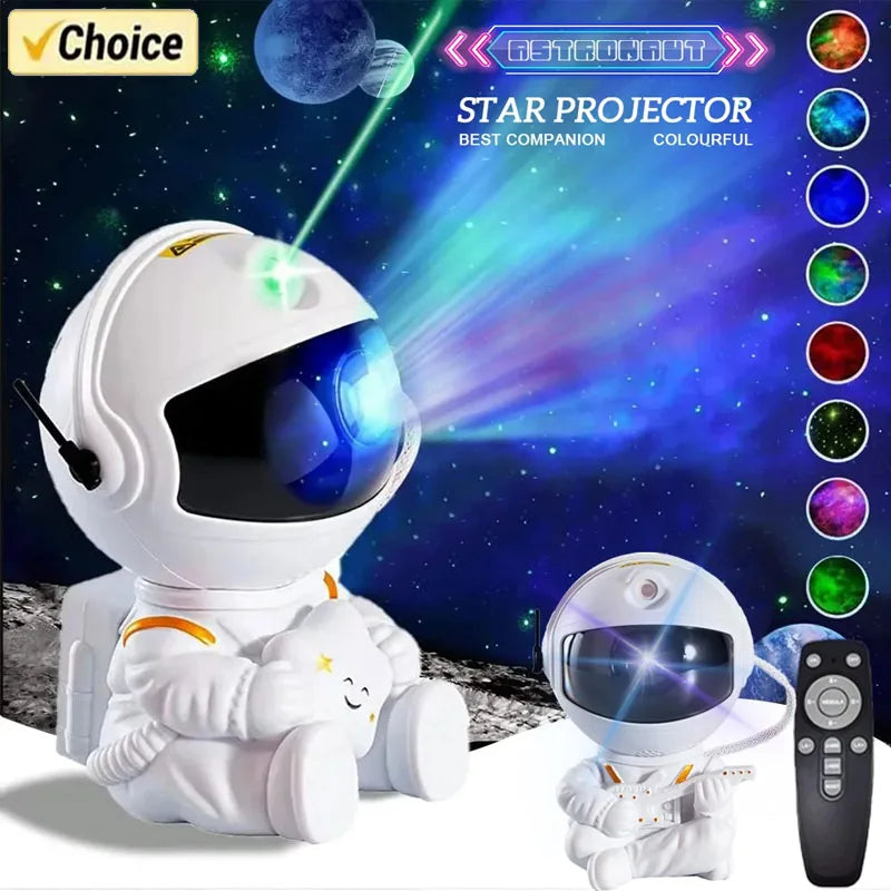 Galaxy Star Astronaut Projector LED Night Light Starry Sky Porjectors Lamp Decoration Bedroom Room Decorative for Children Gifts