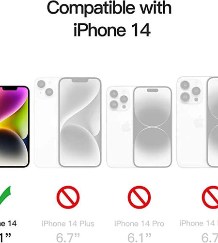 Transparent Phone Case for Apple Iphone 14 Clear Magnetic Case, [Yellow Resistant] Slim Fit Shockproof Transparent Crystal Clear Magnetic Case for Apple Iphone 14, Blue