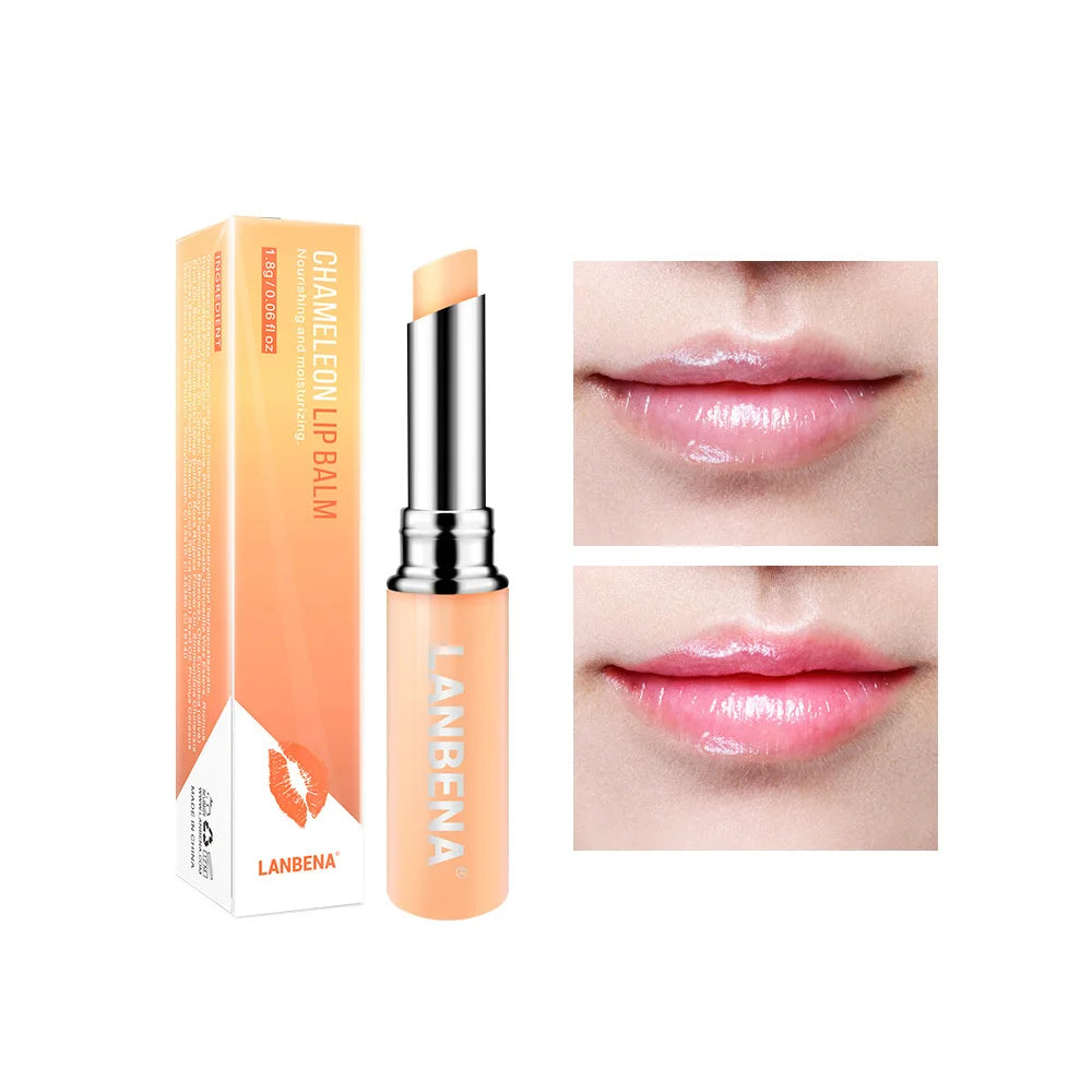 Chameleon Lip Balm Hyaluronic Acid Rose Moisturizing Natural Nourishing Smoothing Lip Lines Long-Lasting Lip Care