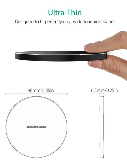 Load image into Gallery viewer, Wireless Charger 15W Fast Charge Aluminum Wireless Charging Pad for Iphone 15Pro Max 15 14 13 12 11/XS/XR/8, Samsung Galaxy S23 S22/S21, Note 20/10
