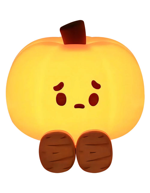 Load image into Gallery viewer, Cute Pumpkin LED Night Light Cartoon Silicone Lamp USB Rechargeable Timing Sleeping Lamp Bedroom Decoration for Children
